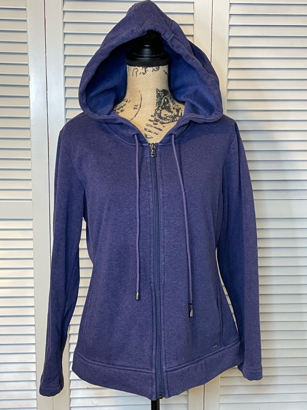 UGG Women's Deep Purple Zip-Up Hooded Sweatshirt - Sz XL